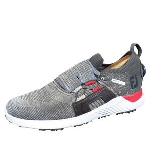FootJoy HyperFlex BOA Men Golf Shoes Size 9.5 Gray Red Knit Spikeless Comfort